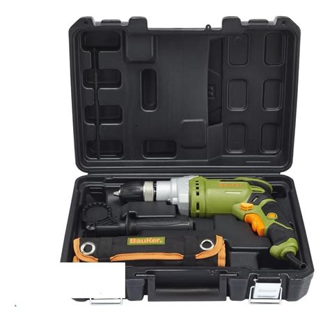 Kit Taladro Percutor Bauker 13mm 900w 73 Accesorios Maleta Vibra Tools