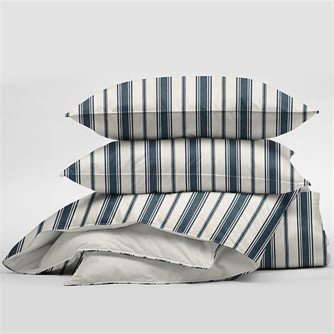 Birch Lane Brio Blue White Standard Cotton Duvet Cover Set Wayfair