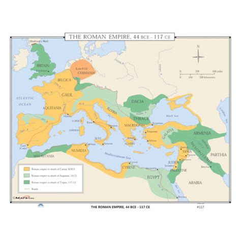 117 The Roman Empire 44 BCE 117 CE The Map Shop