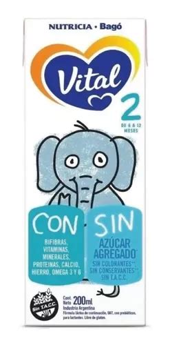 Fórmula infantil líquida sem glúten Nutricia Bagó Vital 2 en brick x 90