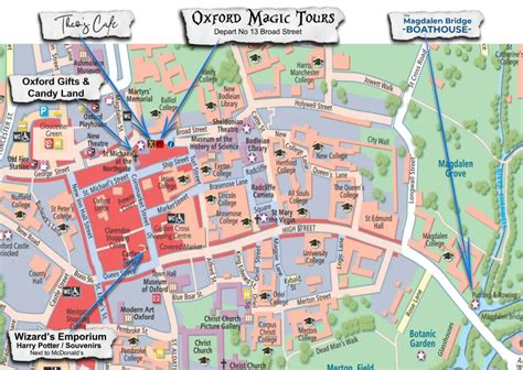 Map Of Oxford City Walking Tours Of Oxford