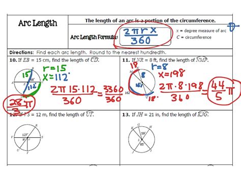 Arc Length Formula Geometry