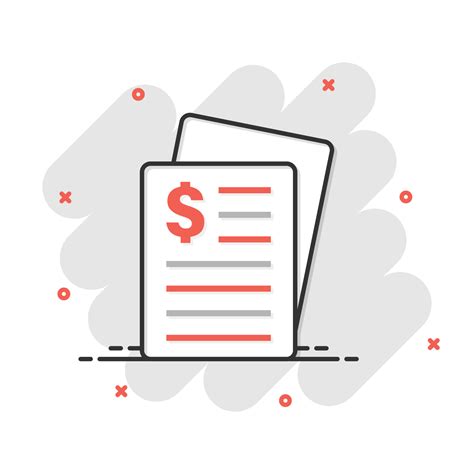 financial statement icon  comic style document cartoon vector