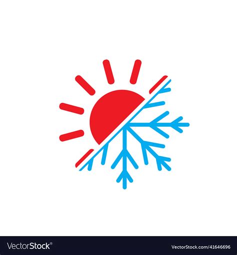 Hot And Cold Icon Design Template Isolated Vector Image