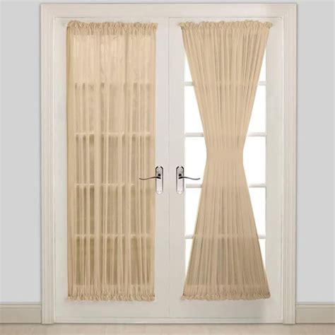 Warm Home Designs Par De Cortinas Trasl Cidas Beige Para Puerta