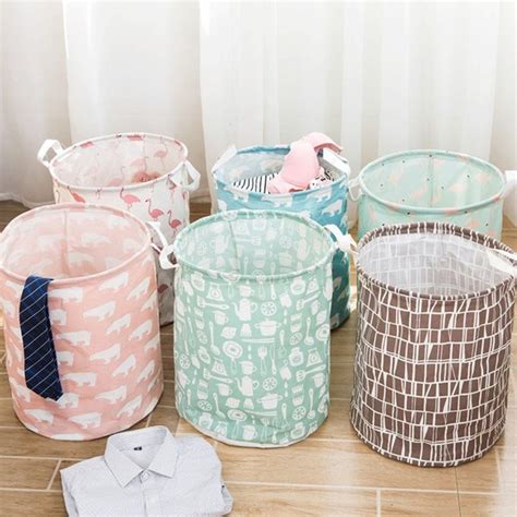 Jual Keranjang Baju Cucian Pakaian Kotor Laundry Basket Keranjang Bulat