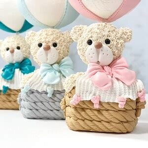 Hot Air Balloon Cake Topper Hot Air Balloon Bear Cake Topper Etsy