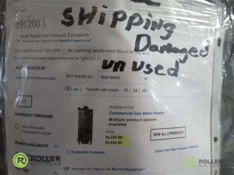 Rheem Rudd G91 200 1 87 Gallon Gas Water Heater Roller Auctions