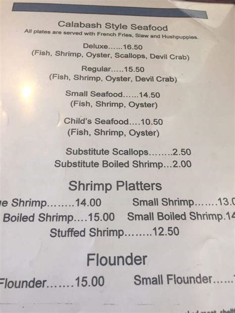 Calabash Seafood Hut Menu in Calabash, NC | Order Delivery & Reviews