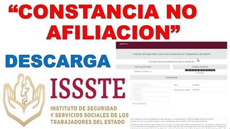 Descargar Constancia De No Afiliaci N Isste Facil Y Rapido Youtube