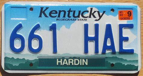 2002 Kentucky Exc Automobile License Plate Store Collectible License