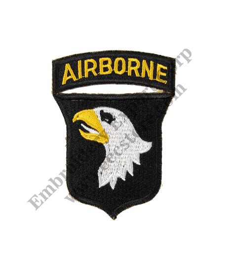 101st Airborne Division White Tongue Us Insignia