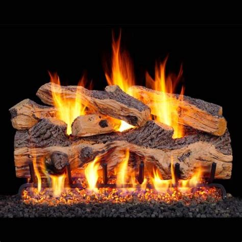 Peterson Real Fyre Inch Gnarled Split Oak Outdoor Gas Log Set With