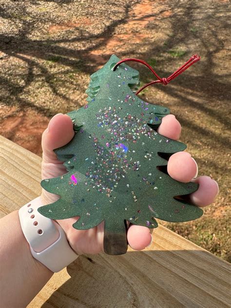 4 Green Christmas Tree Ornaments - Etsy
