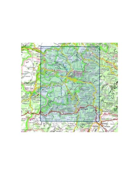 Carte Ign Mont Aigoual Le Vigan Cevennes 1 La Livraison