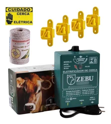 Kit Cerca El Trica Rural Zebu Gado Cavalo Fio Metros Frete Gr Tis