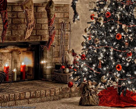 Christmas Fireplace Wallpapers - Wallpaper Cave