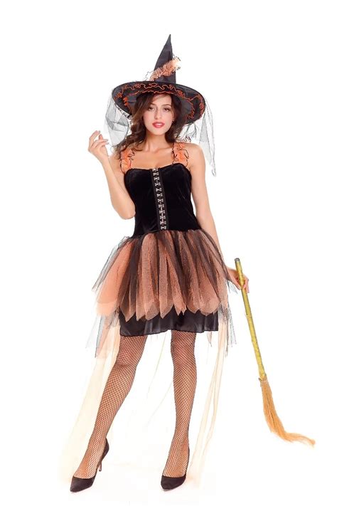 Hot Sale Adult Witch Halloween Fancy Dress Women Sexy Witch Costume