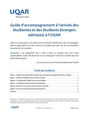 Remplissable En Ligne Guide D Accompagnement L Arrive Des Tudiantes Et