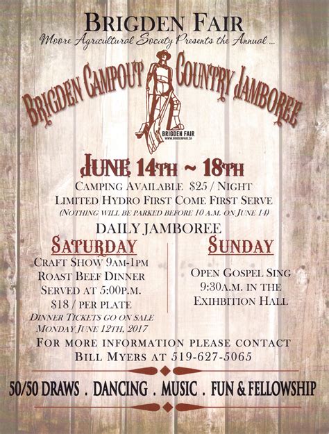 Brigden Campout Country Jamboree 2017 Brigden Fair