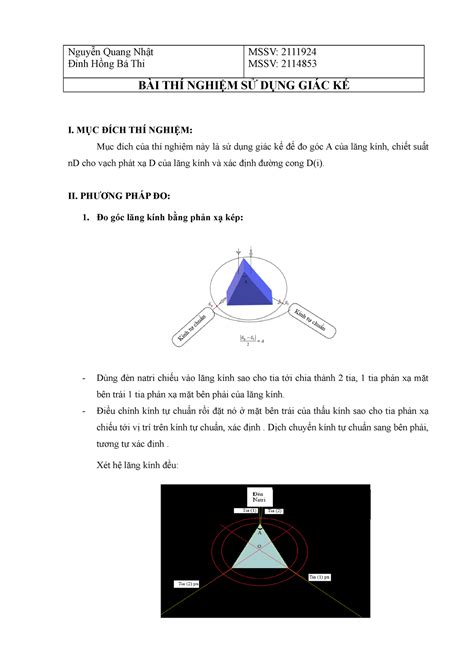 Bài 3 Hoàn Chỉnh Thí Nghiệm Quang Nguyễn Quang Nhật Đinh Hồng Bá Thi Mssv 2111924 Mssv