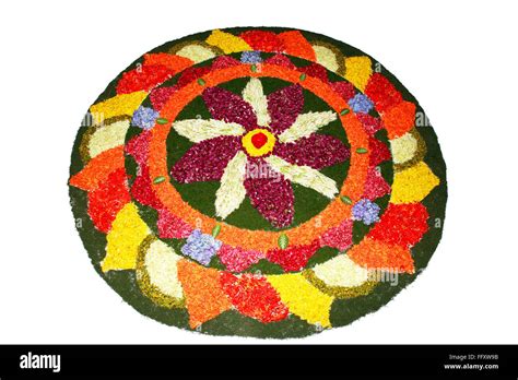 Pukalam Flower Arrangement Pookalam Onam Festival Cochin Kochi