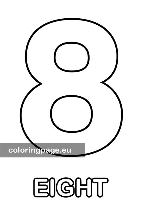 Number Eight Coloring Page