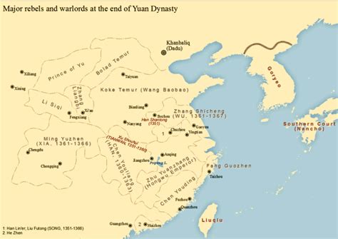 1351 1368 Rebels And Warlords At The End Of The Yuan Dynasty