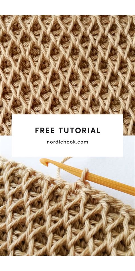 Half Double Crochet V Stitch Nordic Hook Free Crochet Tutorial Artofit