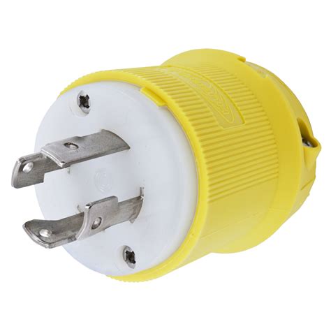 Locking Devices Twist Lock® Marine Grade Male Plug 30a 3 Phase Delta 250v Ac 3 Pole 4 Wire