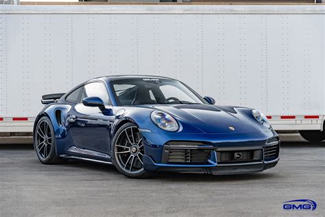 Gentian Blue Porsche 992 Turbo S Gmg Racing