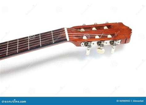 Classic Guitar Neck On White Stock Photo Image Of Strings Classic