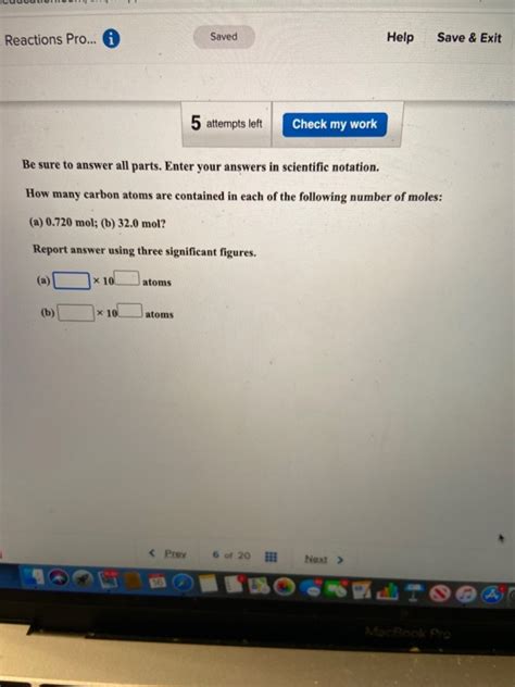 Solved Reactions Pro 0 Saved Help Save Exit 5 Attempts Chegg
