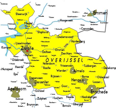 Map Of Overijssel Province City Map Of Netherlands Political Regional