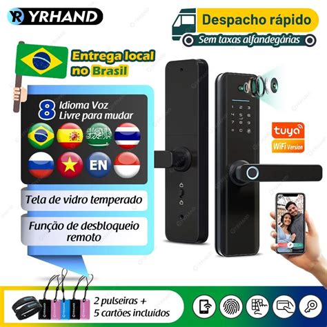 Digital Electronic Fingerprint Door Lock Tuya inteligente Wi Fi à