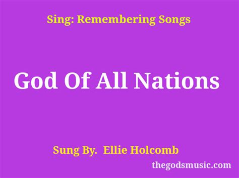 God Of All Nations Song Lyrics