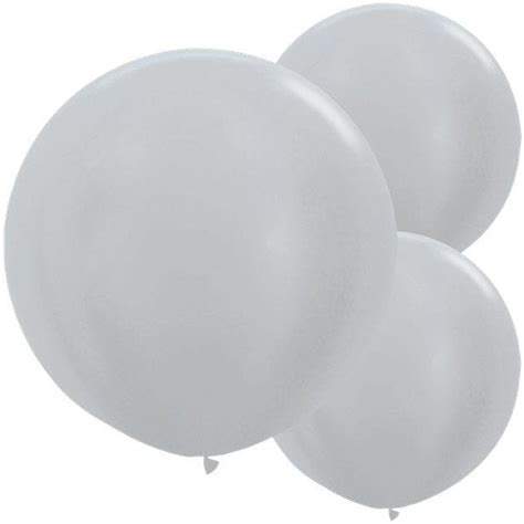 Satin Silver Balloons Latex Pk Party Delights