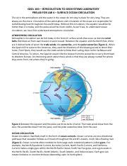 Lab 4 Prelab Surface Ocean Circulation Week Of September 20th Pdf