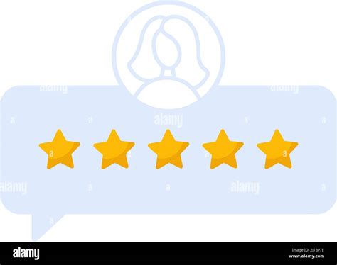 Woman Satisfied Customer Give Rating Stars People Feedback Vector