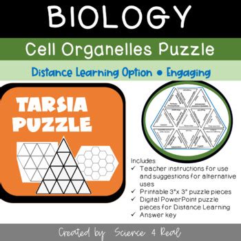 Cell Organelles Tarsia Puzzle Activity Digital Printable By Science