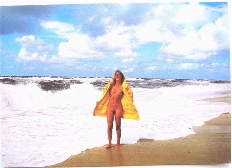 Nude Girl Yellow Coat Sea Nature Postcard Photo FKK 1083 EBay