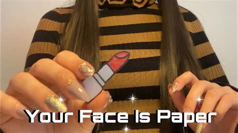 Asmr Doing Your Makeup With Paper Cosmetics In Minute Fast And