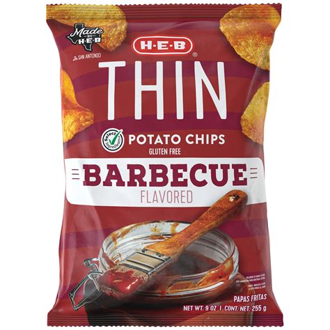 H E B Thin Potato Chips Barbecue Shop Chips At H E B