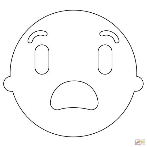 Desenho De Emoji De Rosto Medo Para Colorir Desenhos Para Colorir