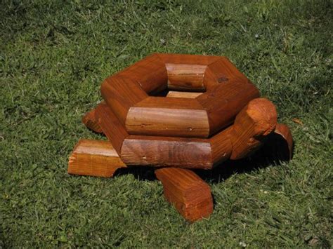 Handcrafted Wood Landscape Timber Turtle By Loeschbroswoodcrafts