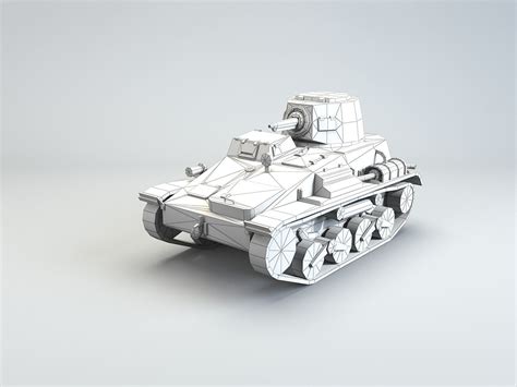 3d Model Low Poly Type 94 Tk Tankette Vr Ar Low Poly Cgtrader