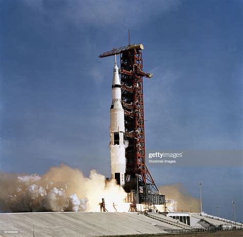 Apollo 11 Space Vehicle Taking Off From Kennedy Space Center High Res