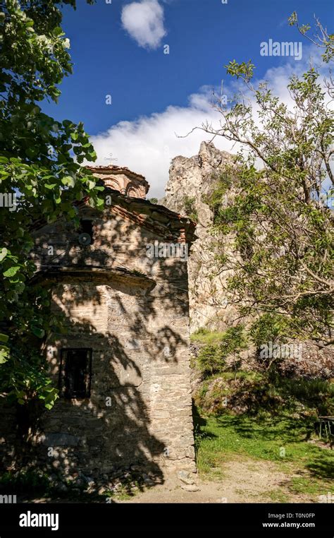 Exterior view to St. Nicola Shishevski monastery at the Sar mountains ...