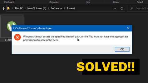 How Do I Fix Windows Cannot Access The Specified Device Path Or File Fixed 2021 Build Your