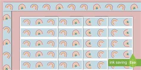 Muted Rainbow Display Border Teacher Made Twinkl